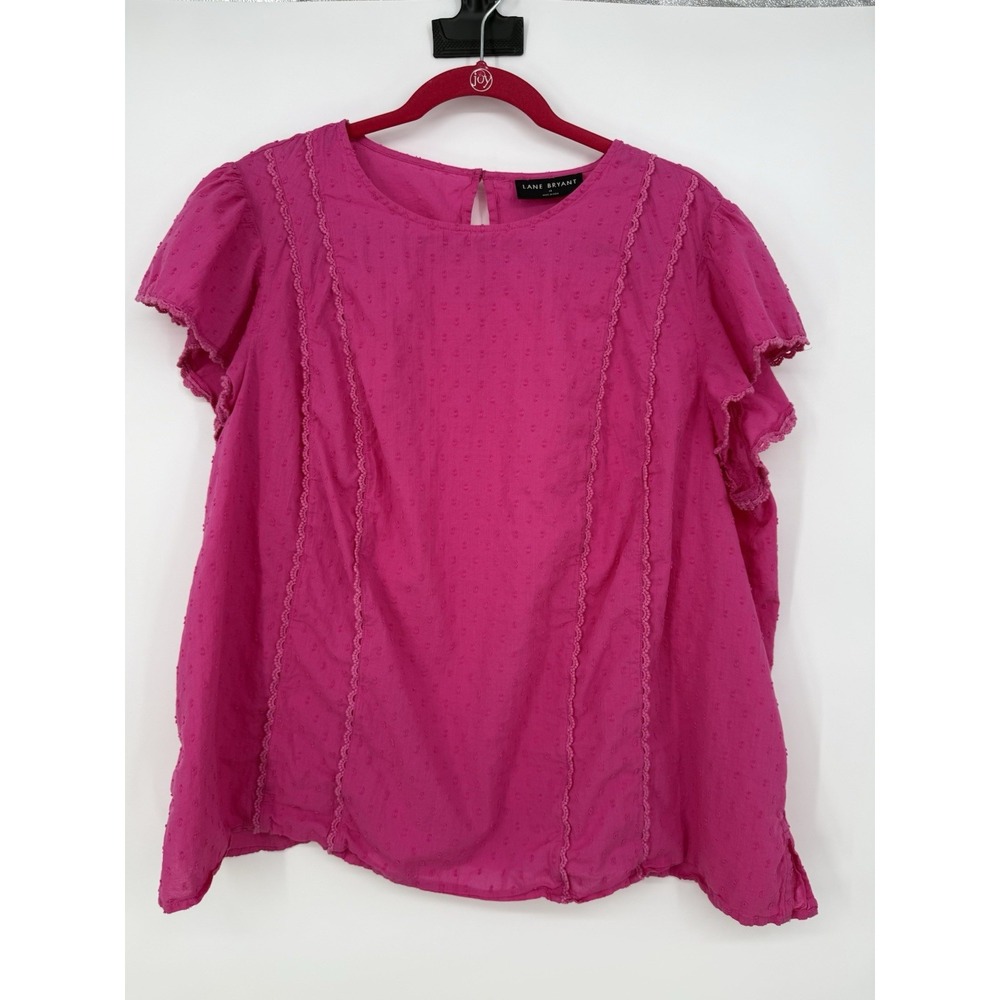 Lane Bryant Top Ruffle Cap Sleeves 18